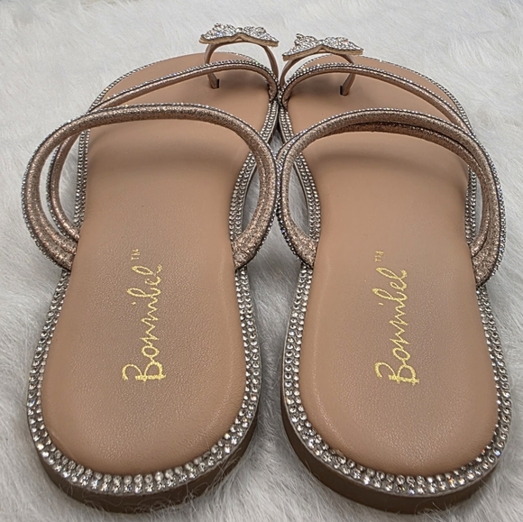 Bonnibel Rhinesone Butterfly Sandles Size 7 LIKE NEW - Picture 5 of 6